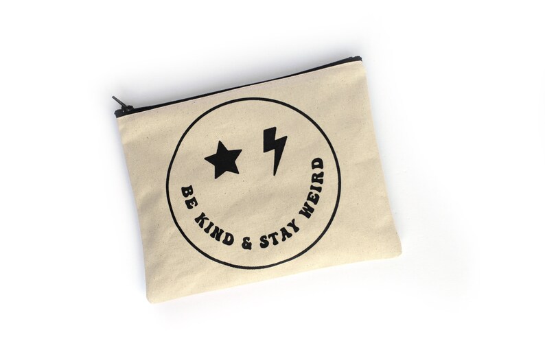 Electric Little Things Canvas Zipper Pouch