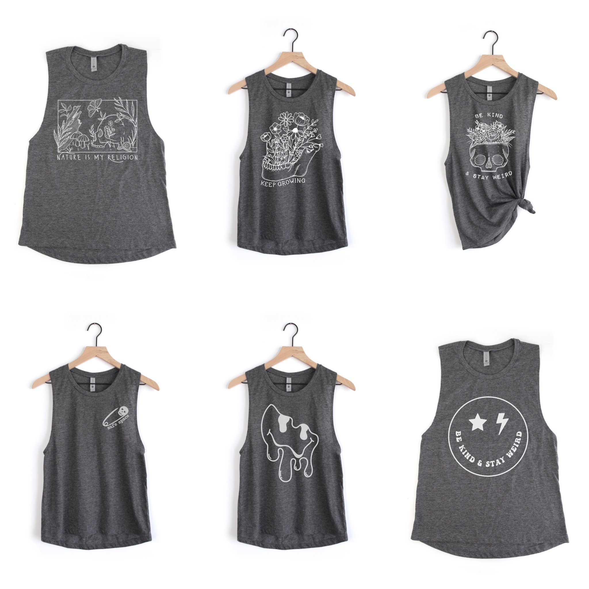 トップス JadedLondon Safety Pin Washed Black Tank Safety Pin Washed Black Tank | Jaded London | Clothing