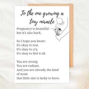 Karte für werdende Mama Schwangerschaft Ermutigung Karte druckbare werdende Mama Karte faltbare mit Schnittmarken Geschenk für schwangere Freundin oder neue Mutter