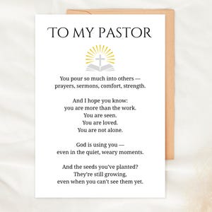 Pastor Encouragement Card Printable Card Cut Marks Pastor Appreciation Card Christian Pastor Thank You Card Clergy Ministry Encouragement