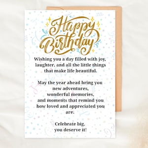 Happy Birthday Card Printable Celebration Card for Anyone Bday Card Confetti Card Positive Birthday Wishes Greeting All Ages Birthday Gift