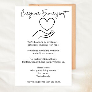 Pflegekraft Karte Printable Support Geschenk Thinking of You Danke Pflegekraft 5x7 Grußkarte Digital Download Instant PDF Ermutigung Karte