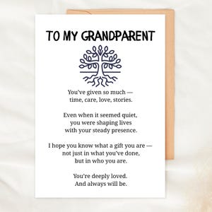 Tarjeta imprimible para abuelos, tarjeta para la abuela, regalo para el abuelo, tarjeta para el día de los abuelos, tarjeta sentimental de cumpleaños, tarjeta de agradecimiento para Nana y Papa de un nieto.
