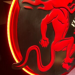 Fireball whisky, Metal sign, Comes with a Neon sign frame U pick the Color, Garage, Games Room, Man Cave, Gift, Bar, image 3