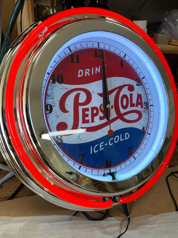 ペプシコーラ Pepsi ネオンクロック ネオン時計 【公式通販】