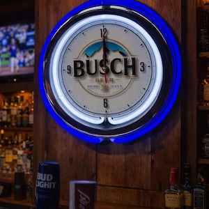 Vintage Lighted Beer Clock - Etsy