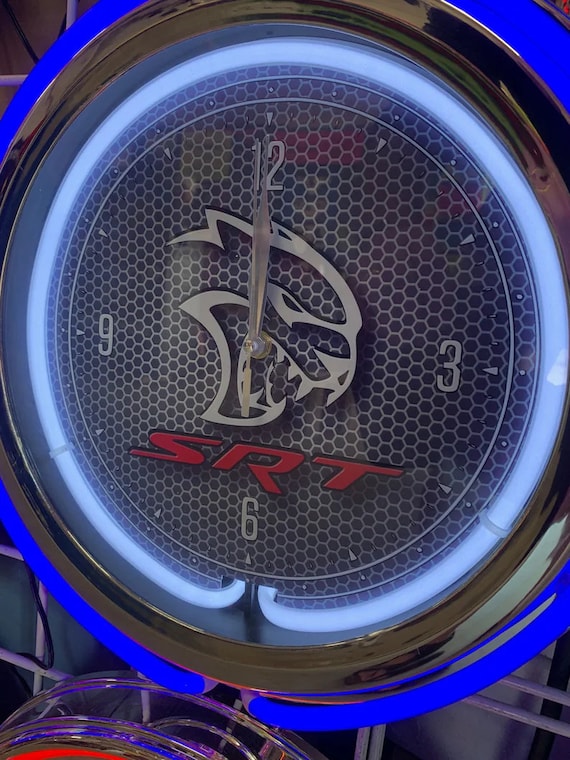 Ford Thunderbird Neon Wall Clock 16” With Double Neon, Garage