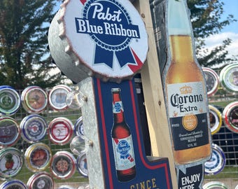 Pabst Blue Ribbon Beer, Metal double sided Marquee LED Wall Sign, Garage, Patio, Bar, Games Room, Man Cave, Gift, Neon Sign