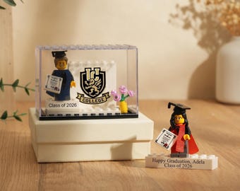 2026 aangepaste afstudeerfiguur met hoesje, gepersonaliseerd minicadeau afgestudeerd, afstudeercadeau voor klas van 2026, decor afstuderen student