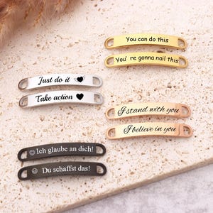 Benutzerdefinierte Laufschuh Tags, Schuhanhänger ID für Läufer & Radfahrer,Metall-Schnürsenkel-Charms,Laufgeschenk,Marathon-Geschenk,Schuh-Zubehör, Schuhbar