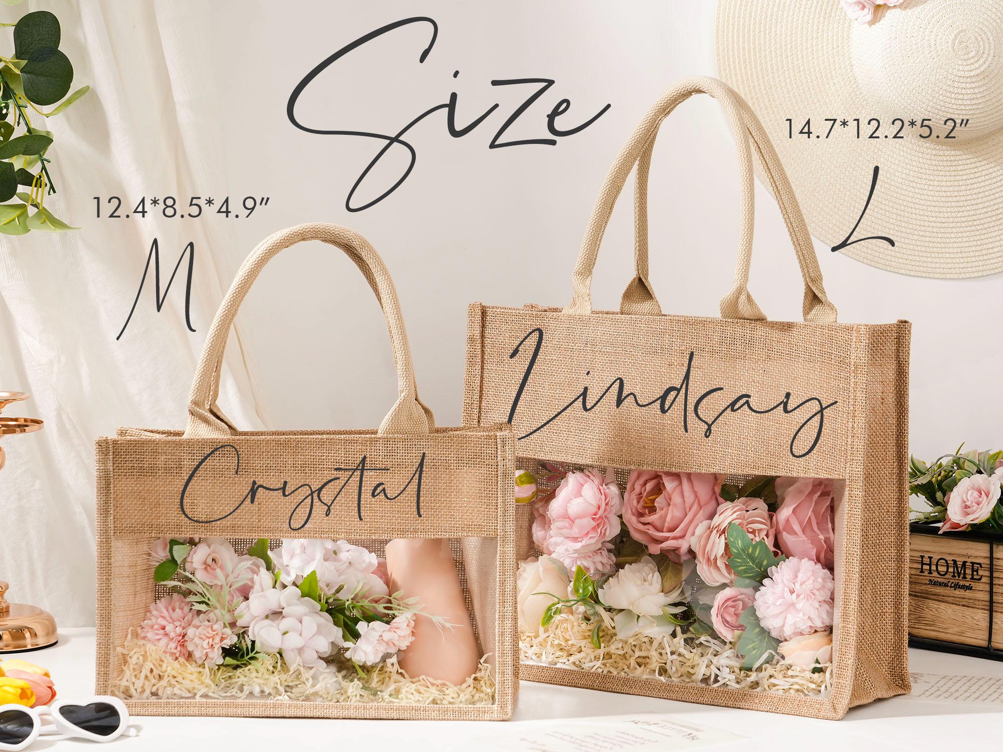 Custom Bridesmaid Beach Bag,Personalize Burlap Bag With Charm,Monogram Beach Tote Bag,Bridesmaid Gift Bag,Bachelorette Party Bag,Wedding Bag