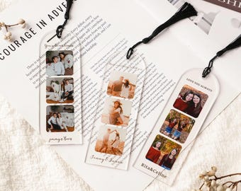 Personalized Photo Bookmark: Acrylic Bookmark with Tassel