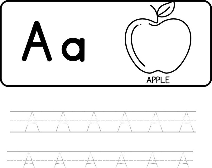 Capital/uppercase Alphabet Tracing Book for Kids Printable PDF