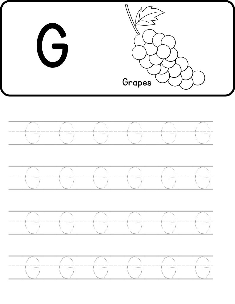 Capital/uppercase Alphabet Tracing Book for Kids Printable PDF
