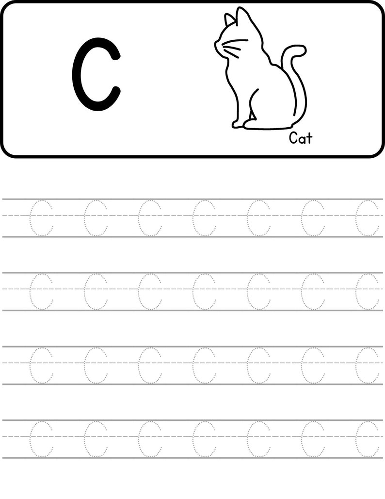 Capital/uppercase Alphabet Tracing Book for Kids Printable PDF