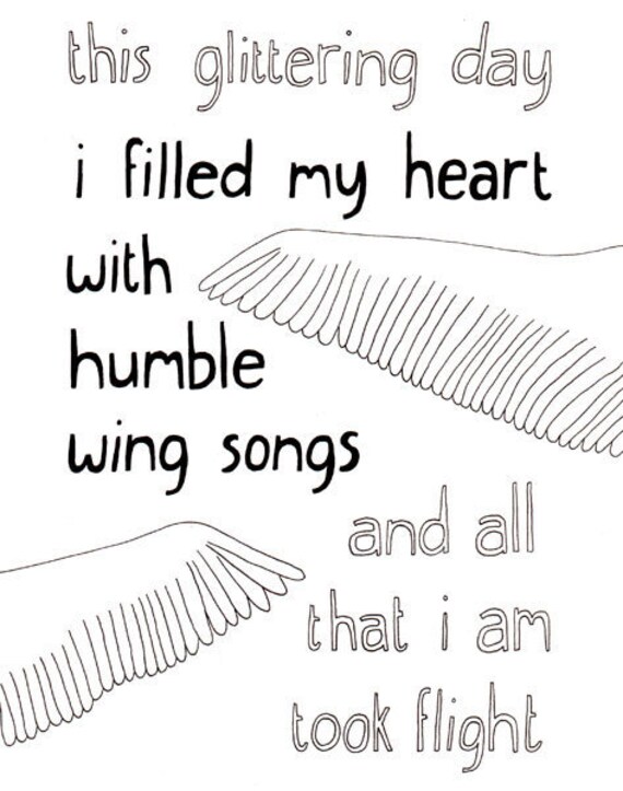 Items similar to WING SONGS Poetry Inspiration Art Print ...