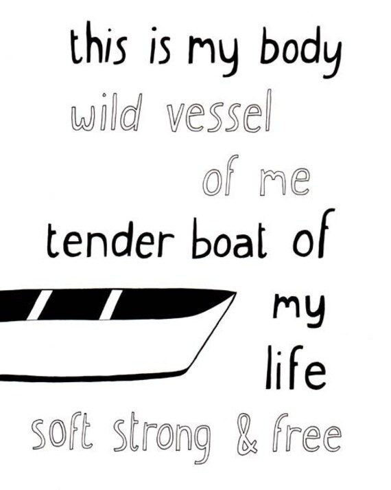 Items similar to This is My Body (poetry art print) on Etsy