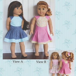 New! 18" Doll clothes pattern Color Me Happy Doll Dress sewing Pattern Avery Lane Designs 18 inch size doll PDF