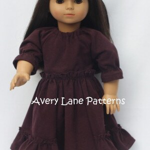 18 inch doll clothing pattern Gwen Dress short and 3/4 sleeves 18 doll clothes Modern Sewing Pattern PDF image 4