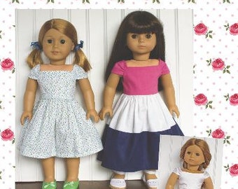 18 inch Doll Clothes Pattern NEW Ella Dress 18" doll clothing Paper Sewing Pattern