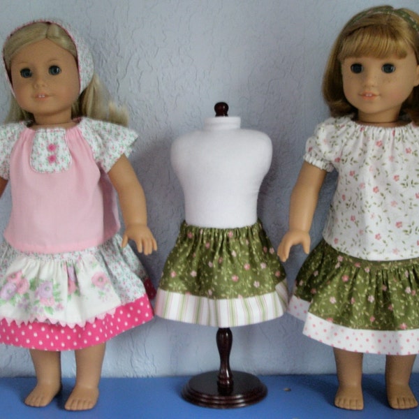 apron twirl skirt pattern Boutique Skirt doll Pattern by Avery Lane includes 3 styles 15 inch dolls PDF Pattern instant download