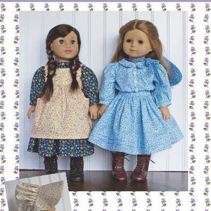 18 inch doll Clothes Sewing Pattern Laura Dress Pattern 18" doll PDF clothing pattern LHOTP Kristin