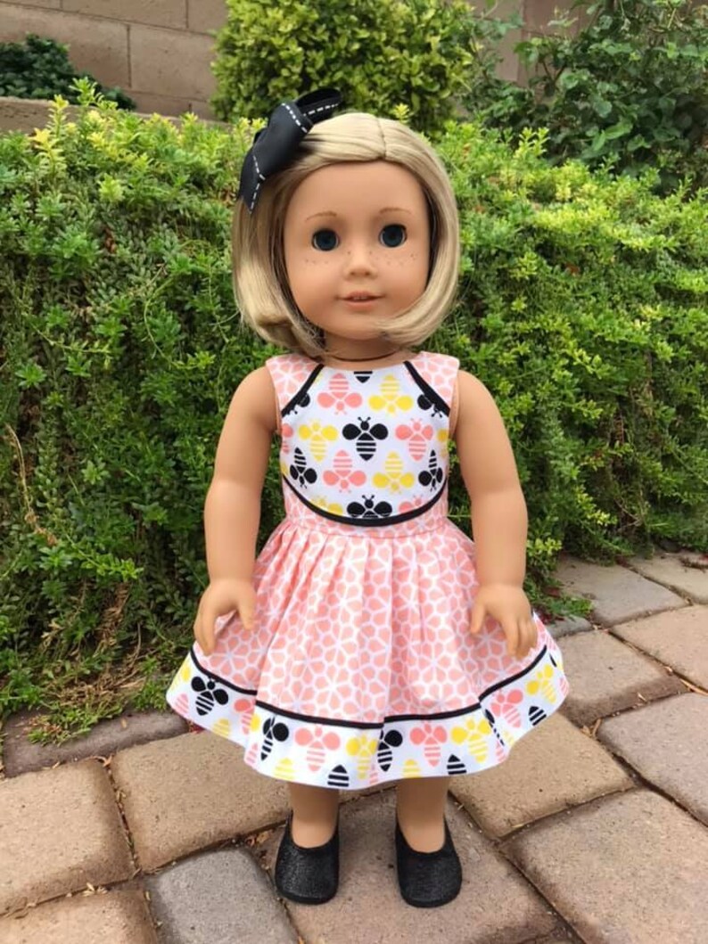 New 18 Doll clothes pattern Color Me Happy Doll Dress sewing Pattern Avery Lane Designs 18 inch size doll PDF image 6