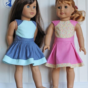 New 18 Doll clothes pattern Color Me Happy Doll Dress sewing Pattern Avery Lane Designs 18 inch size doll PDF image 3