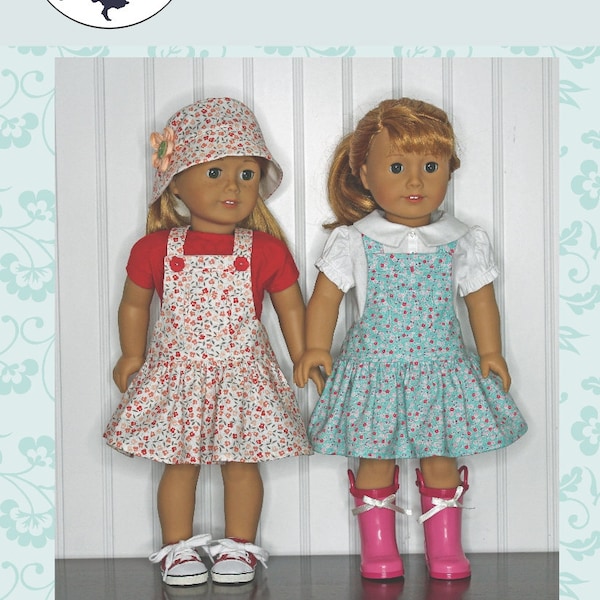 New! Mia Modern Overall Dress sewing pattern for 18" Dolls