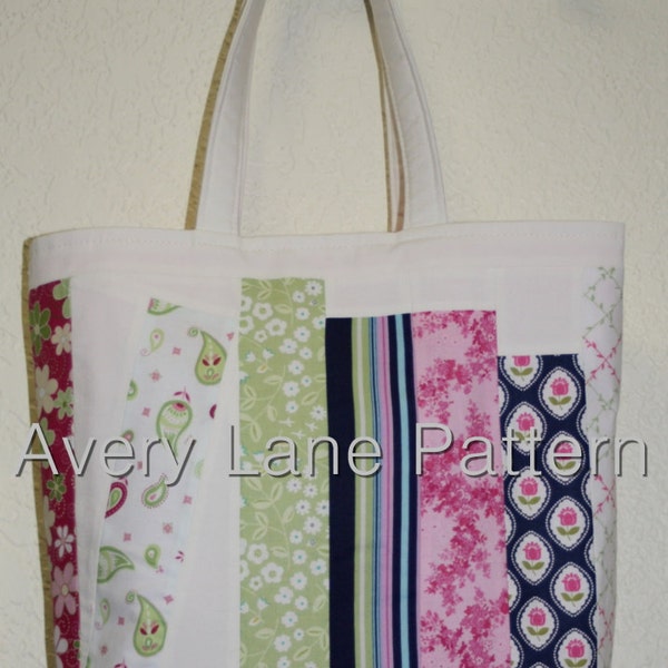 Leaning Book Shelf Bag by Avery Lane Designs PDF sewing Pattern Instant Download