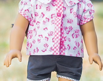 Sample Sale 18 inch Doll Outfit Shorts and Top from Doll Days