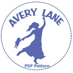 New 18 Doll clothes pattern Color Me Happy Doll Dress sewing Pattern Avery Lane Designs 18 inch size doll PDF image 2