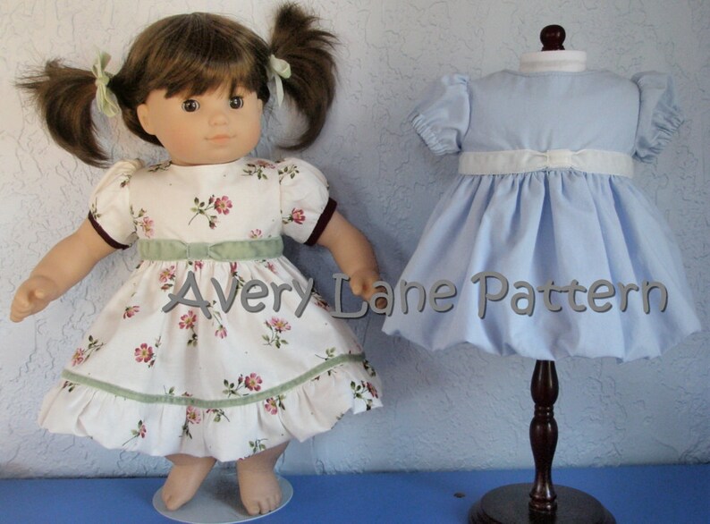 15 inch doll clothes pattern Lily Bubble Dress and Top Doll image 0