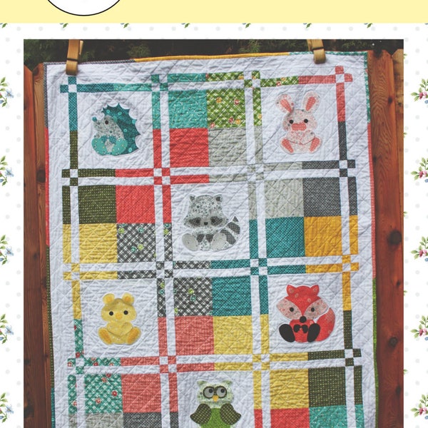 Woodland Critters Baby Quilt and Nursery Decor Paper Pattern