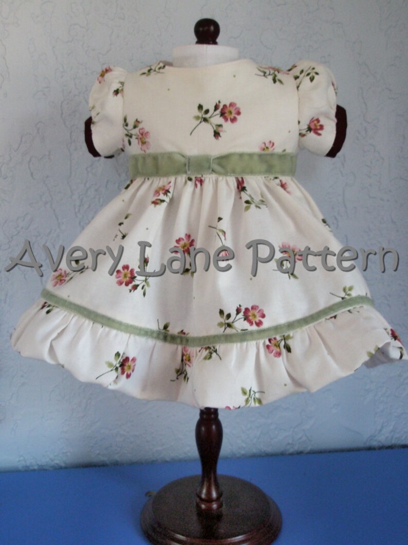 15 inch doll clothes pattern Lily Bubble Dress and Top Doll image 2
