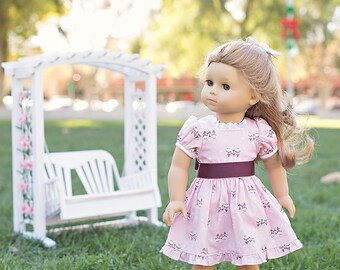 Sample Sale 18 inch Doll Dress Bright Tulips from Doll Dress Boutique