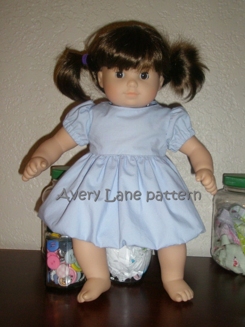 15 inch doll clothes pattern Lily Bubble Dress and Top Doll image 4