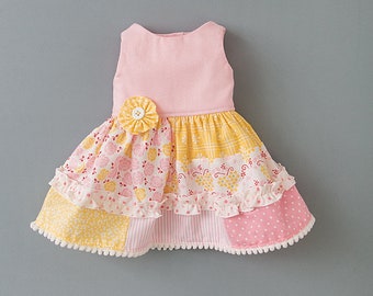 Sample Sale 18 inch Doll Dress Pink Lemonade from Doll Dress Boutique