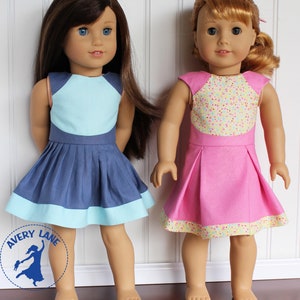 New 18 Doll clothes pattern Color Me Happy Doll Dress sewing Pattern Avery Lane Designs 18 inch size doll PDF image 10