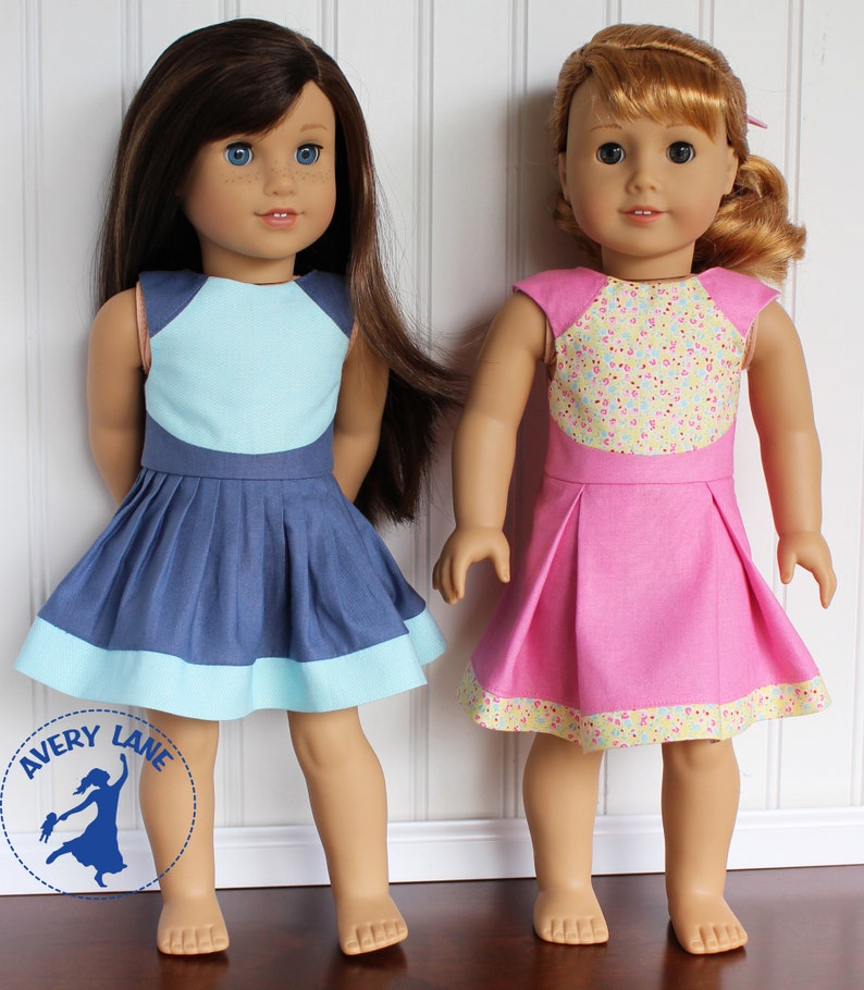 New 18 Doll clothes pattern Color Me Happy Doll Dress sewing Pattern Avery Lane Designs 18 inch size doll PDF image 10