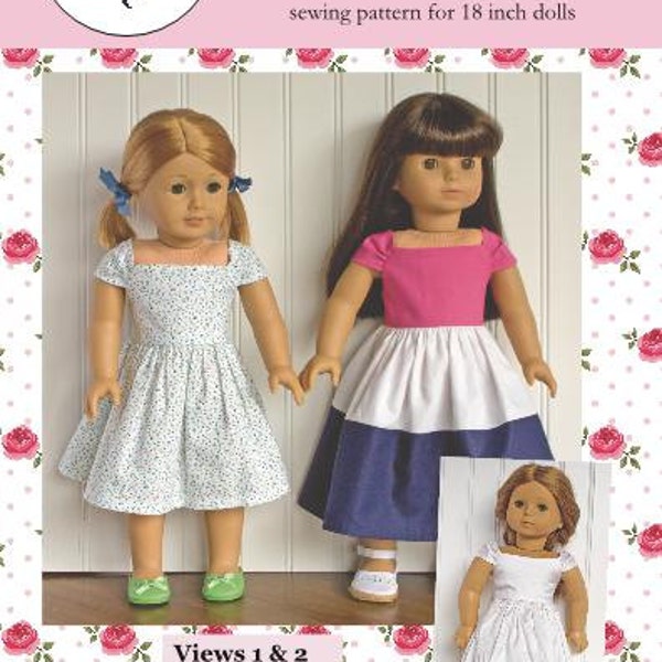 18 inch doll Clothes Sewing Pattern NEW Ella Dress 18" doll clothing Sewing Pattern PDF Pattern instant download