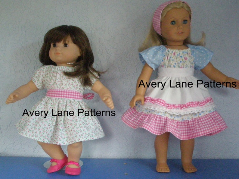 Ivy's Apron peasant 18 Doll Dress pattern Boutique image 1