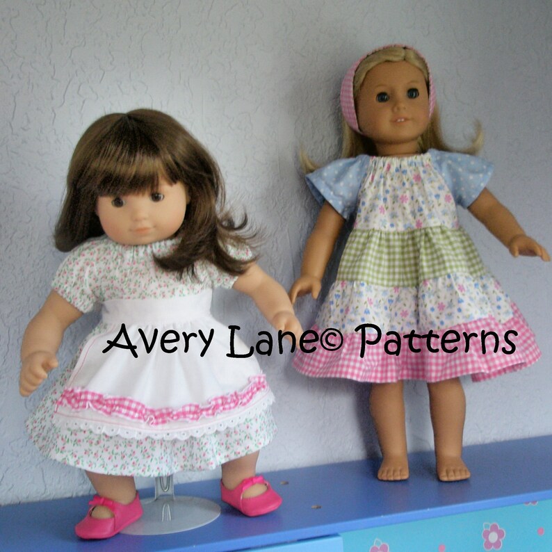 Ivy's Apron peasant 18 Doll Dress pattern Boutique image 2