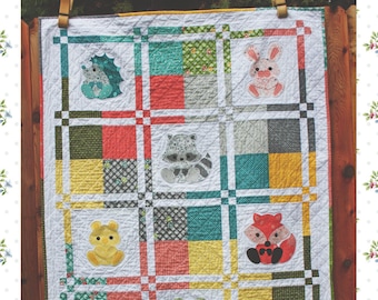 Woodland Critters Baby Quilt and Nursery Decor PDF Pattern