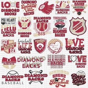 23 file,Diamond backs bundle,Diamondbacks svg,diamond backs svg,Baseball Team,diamond backs png,Layered File,Instant Download,love backs