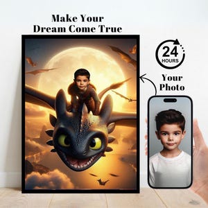 Personalizado cómo entrenar tu retrato de dragón, personalizado cómo entrenar tu retrato de dragón, cómo entrenar tu invitación de cumpleaños de dragón, regalo