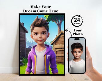 Personalized Game Character Portrait,Custom Favorite Game Character Portrait,Turn Me Into Game Character,Gift For Gamers,Gift For Game Lover