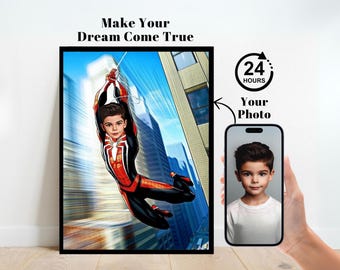 Retrato personalizado do super-herói do homem aranha, retrato personalizado do homem aranha, aniversário do homem aranha milhas morales, pano de fundo do homem aranha, presente do homem aranha
