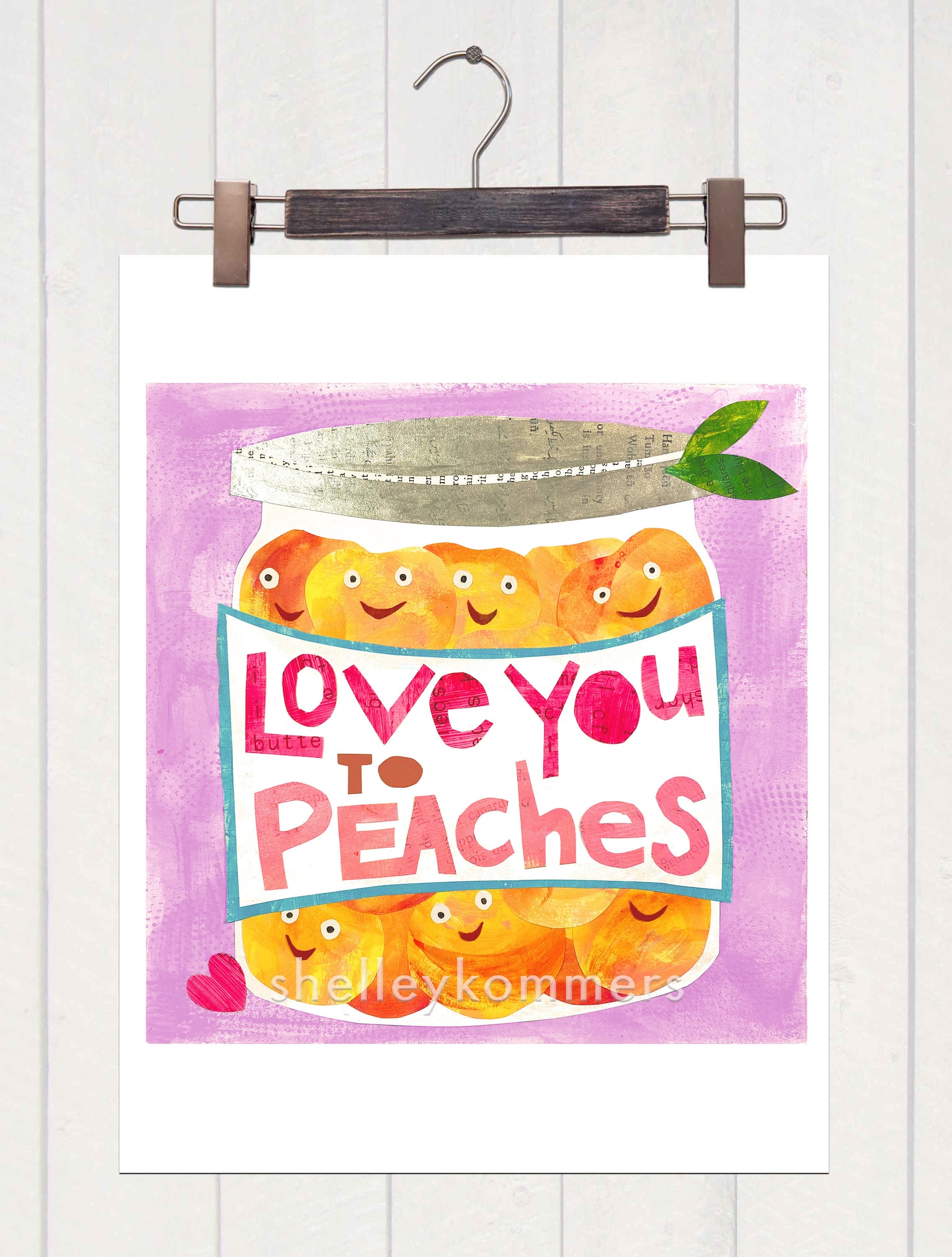Love You to Peaches ART PRINT Inspirational Art Garden Etsy