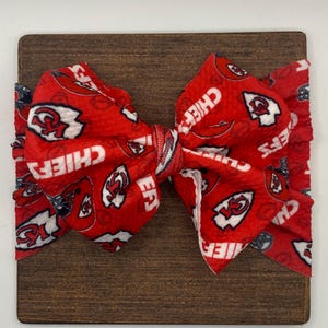 Kansas City Chiefs Bow Headband- Infant, Baby, Toddler